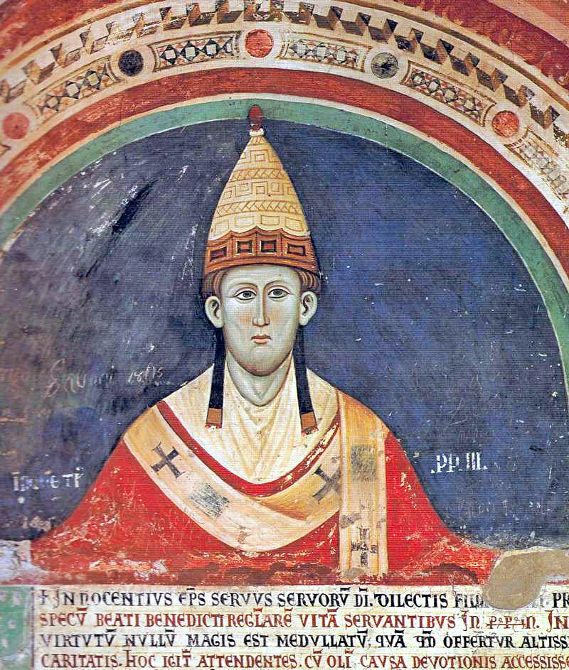 Innocenzo III, ritratto nel Sacro Speco di Subiaco