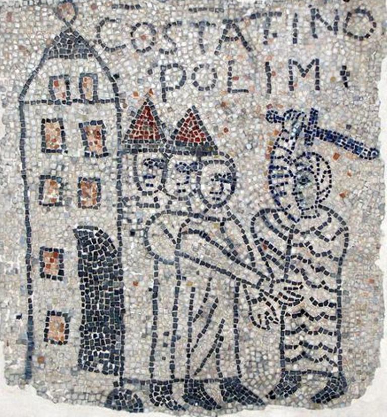 La conquista di Costantinopoli, mosaico del 1216