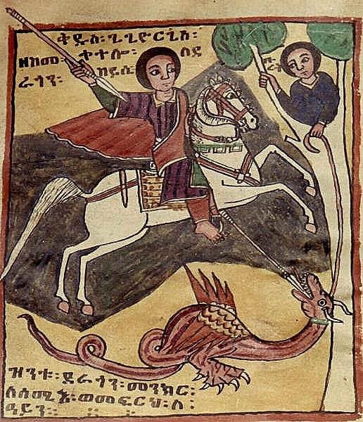 miniatura-di-arte-copta-sul-santo-che-colpisce-il-drago