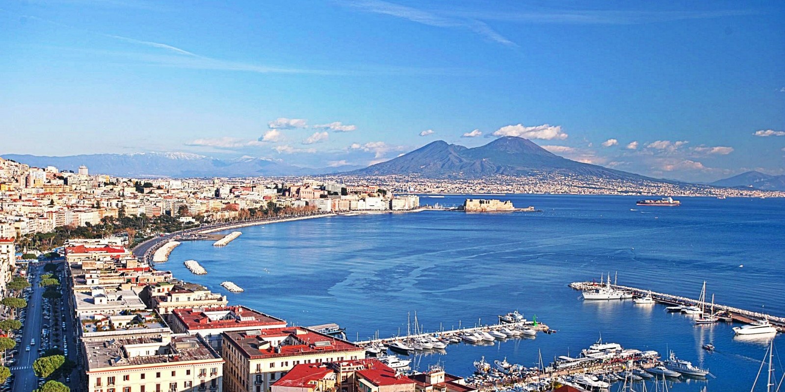 L'incantevole Golfo di Napoli.