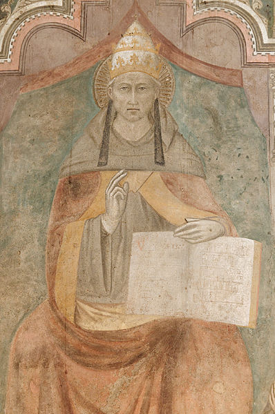 CelestinoV in un'opera di Niccolò  Di Tommaso (ca.1343-1405)