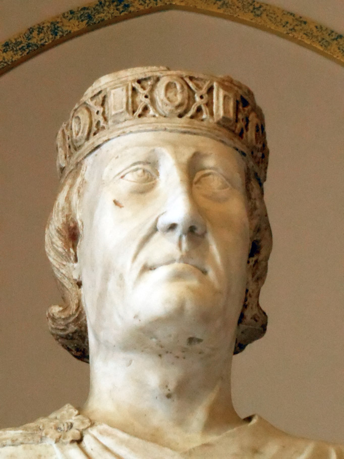 Carlo d'Angiò ritratto da Arnolfo di Cambio (Roma, Musei Capitolini)