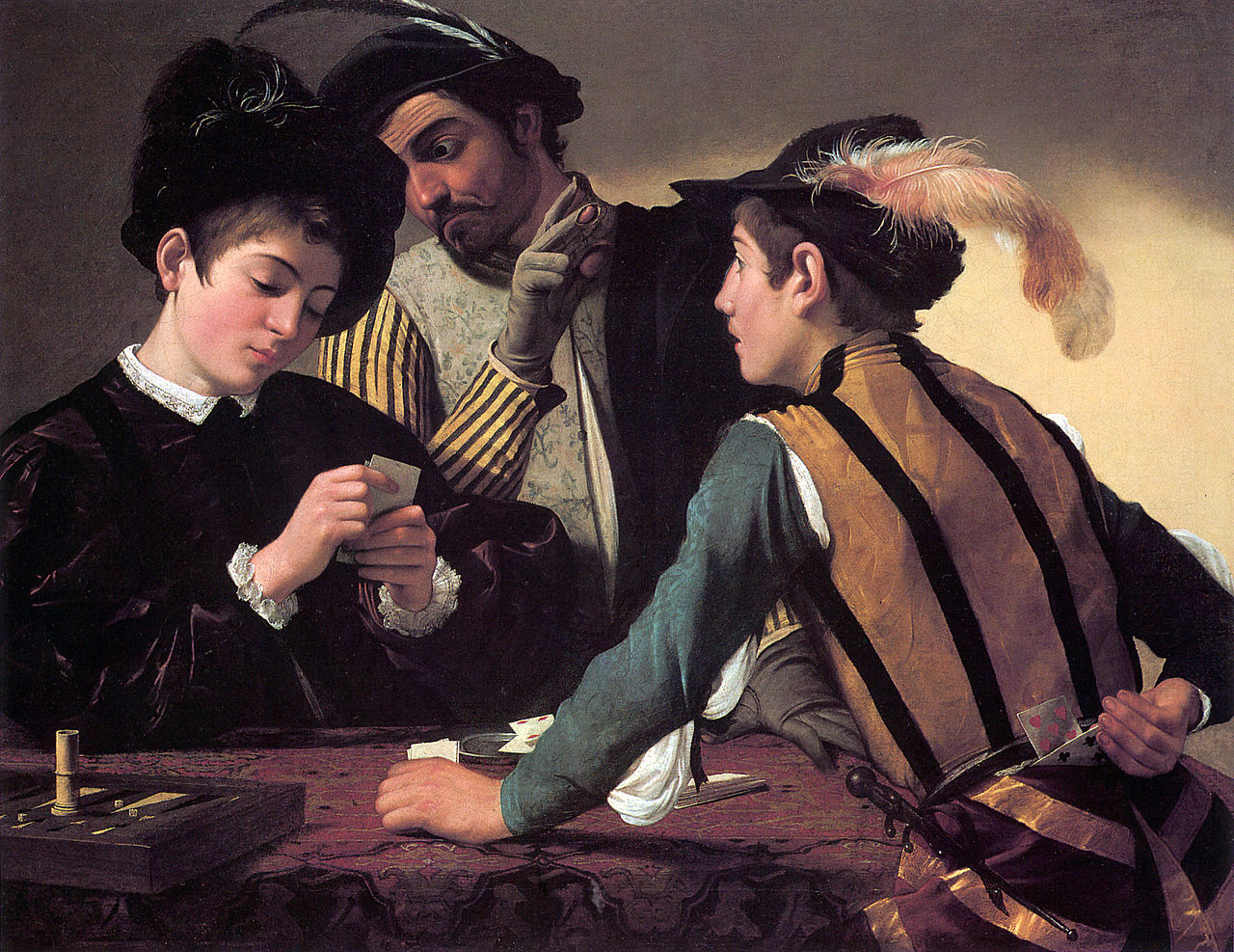 Caravaggio, I bari, olio su tela, 1594 (Fort Worth, Kimbell Art Museum)