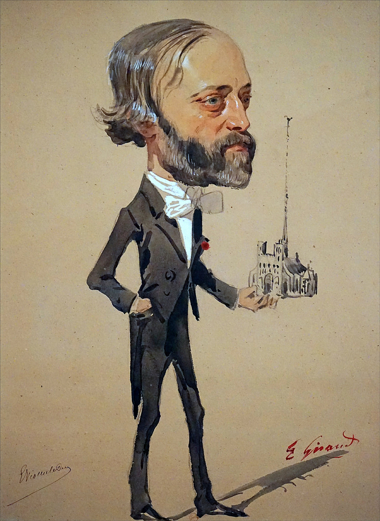 Caricatura di Viollet-le-Duc di Eugène Giraud, 1860