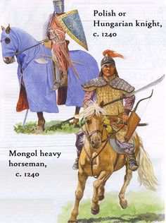 Cavallerie mongolo e occidentale a confronto