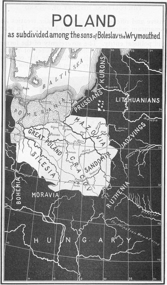 La frammentazione dei territori polacchi  tra la morte di Boleslao III nel 1138 e l'incoronazione di Ladislao I nel 1320