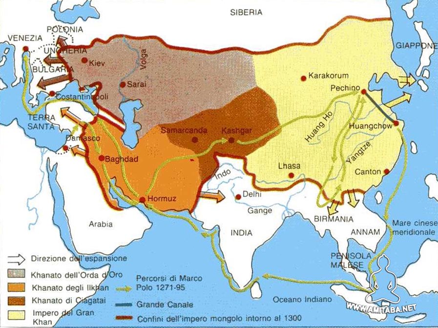 L'impero mongolo nel 1300