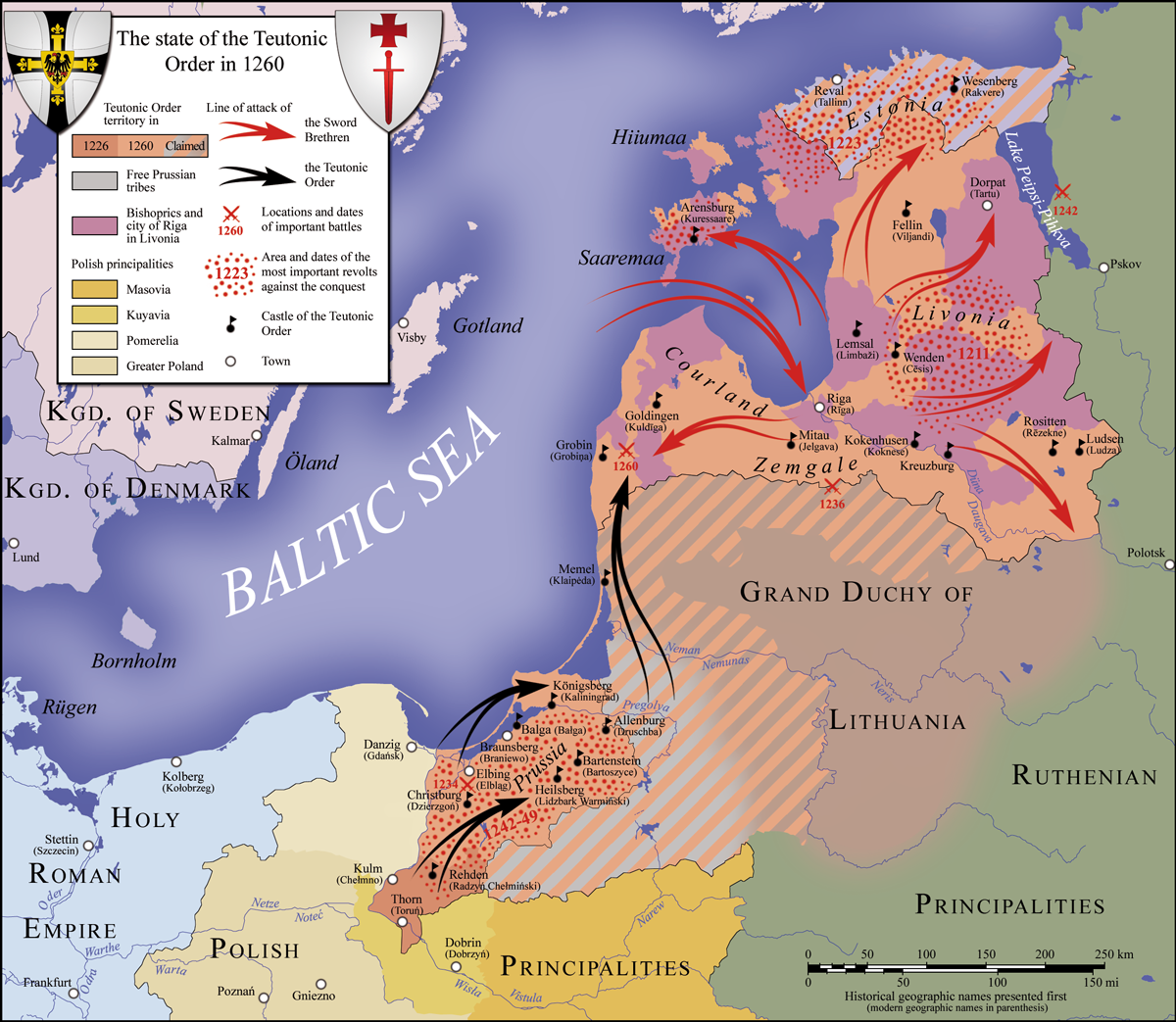 Lo stato dell'Ordine Teutonico nel 1260