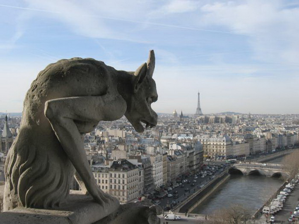 Una chimère, opera di Eugène Viollet-le-Duc a Notre Dame de Paris