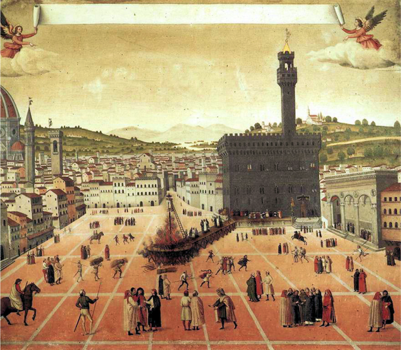 Il supplizio di Savonarola - (Francesco di Lorenzo Rosselli, 1498 -Museo di S. Marco, Firenze)