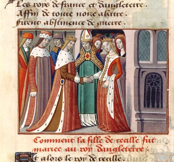 Il matrimonio di Margherita D'Angiò ed Enrico V in una miniatura del secolo XV