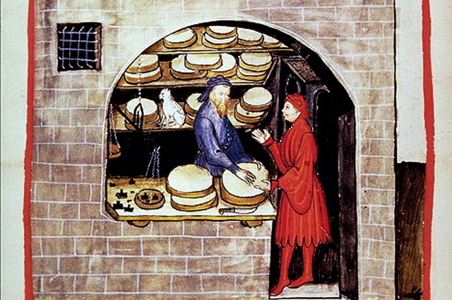 vendita-di-formaggio-incisione-dal-tacuinum-sanitatis-codex-vindobonensis-series-nova-2644-osterreische-nationalbibliothek-vienna