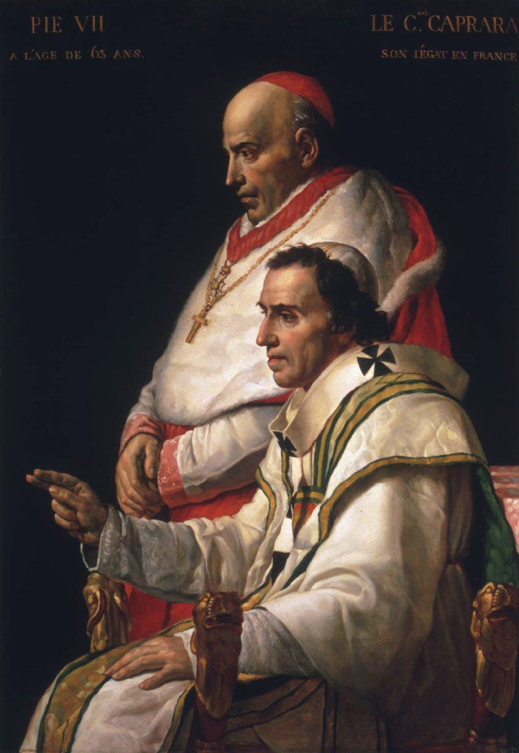 Pope Pius VII and Cardinal Caprara *oil on panel *138.1 x 96 cm *ca 1805