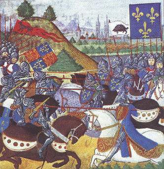 manoscritto-francese-della-fine-del-xv-secolo-raffigurante-i-cavalieri-francesi-vittoriosi-a-patay-gli-inglesi-pero-non-combattevano-a-cavallo