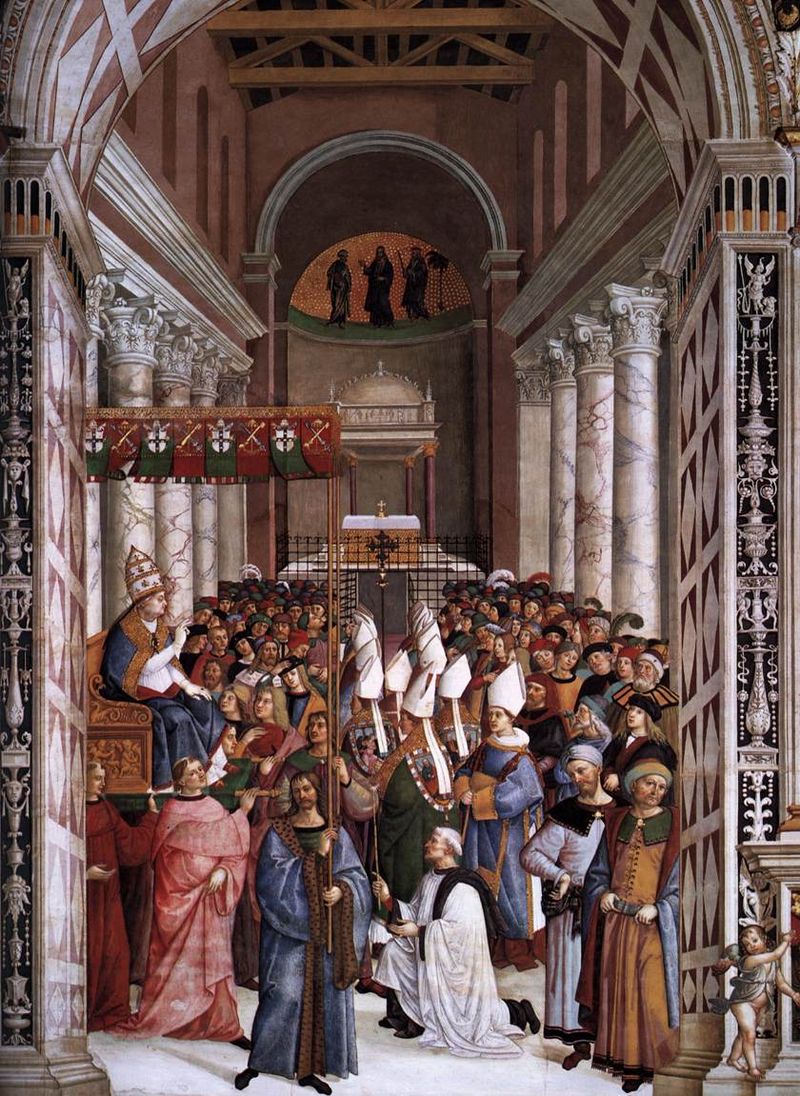 pio-ii-incoronato-pontefice-entra-in-vaticano-pinturicchio