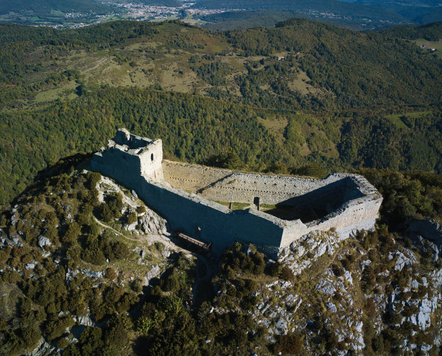 I resti del castello di Montségur.